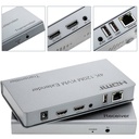 اكستيندر HDMI تحويلة من واير انترنيت RJ45 الى HDMI مسافة 120 متر (صورة+ماوس - دقة 4K)