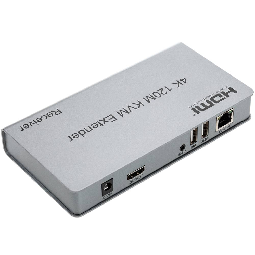 اكستيندر HDMI تحويلة من واير انترنيت RJ45 الى HDMI مسافة 120 متر (صورة+ماوس - دقة 4K)