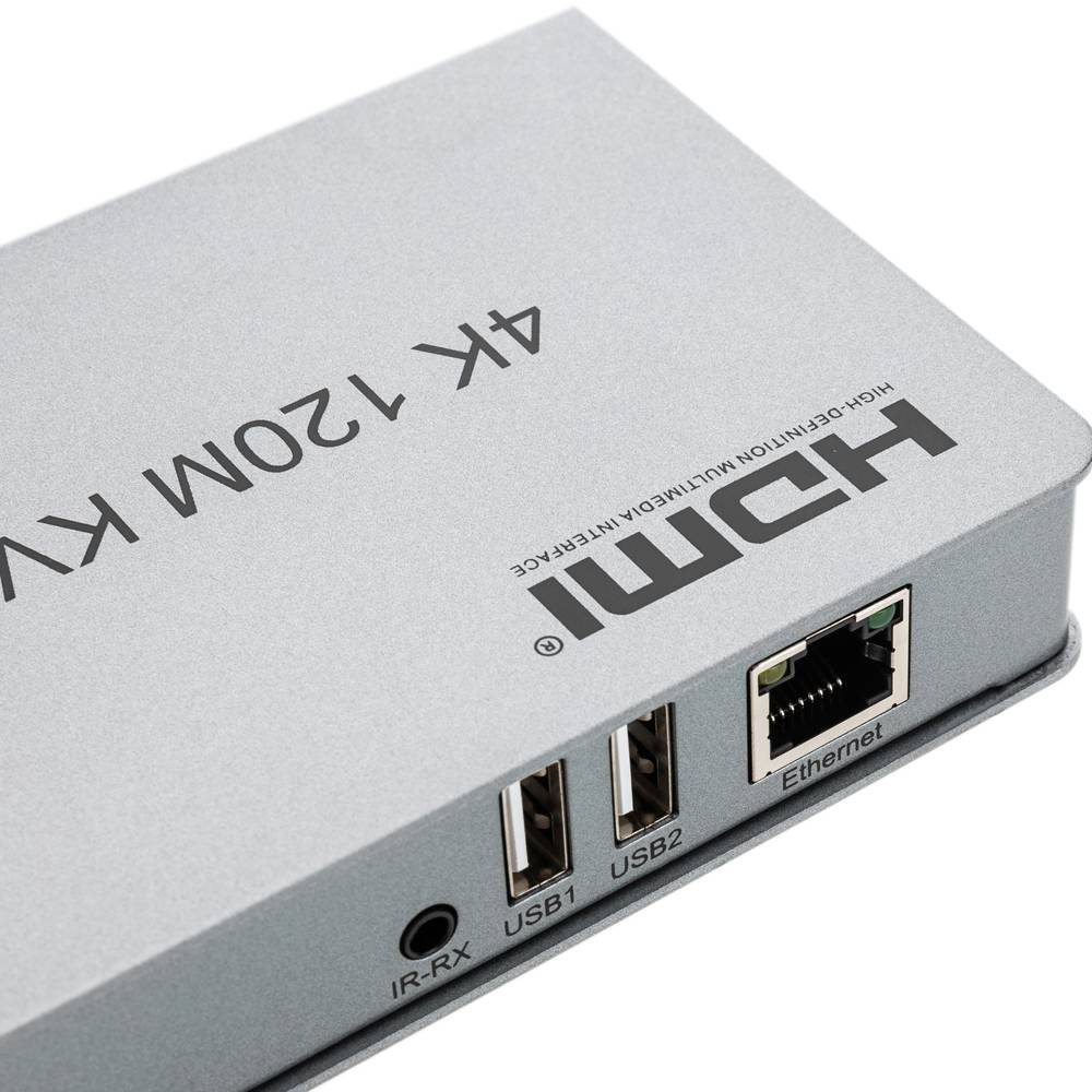 اكستيندر HDMI تحويلة من واير انترنيت RJ45 الى HDMI مسافة 120 متر (صورة+ماوس - دقة 4K)