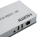اكستيندر HDMI تحويلة من واير انترنيت RJ45 الى HDMI مسافة 120 متر (صورة+ماوس - دقة 4K)