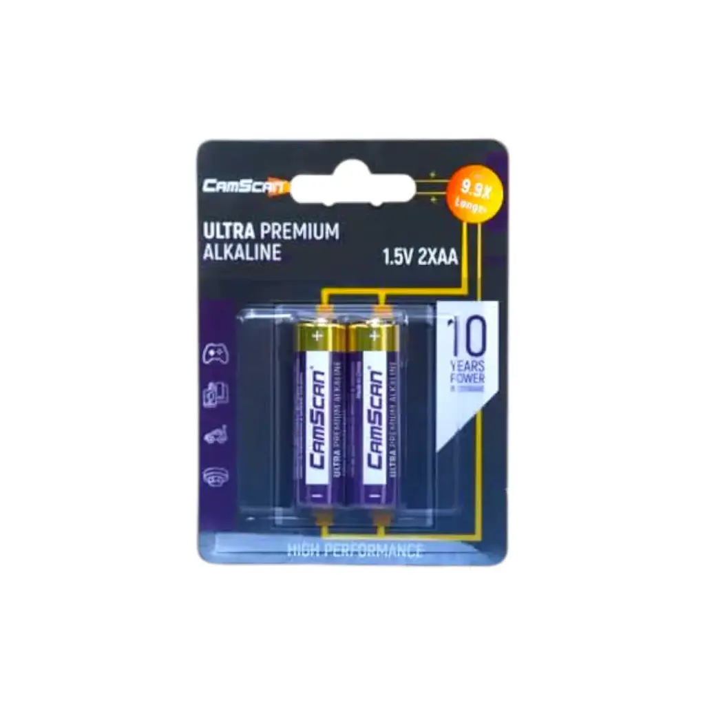 بطارية AA ULTRA PREMIUM ALKALINE قلم ثنائي شركة CAMSCAN