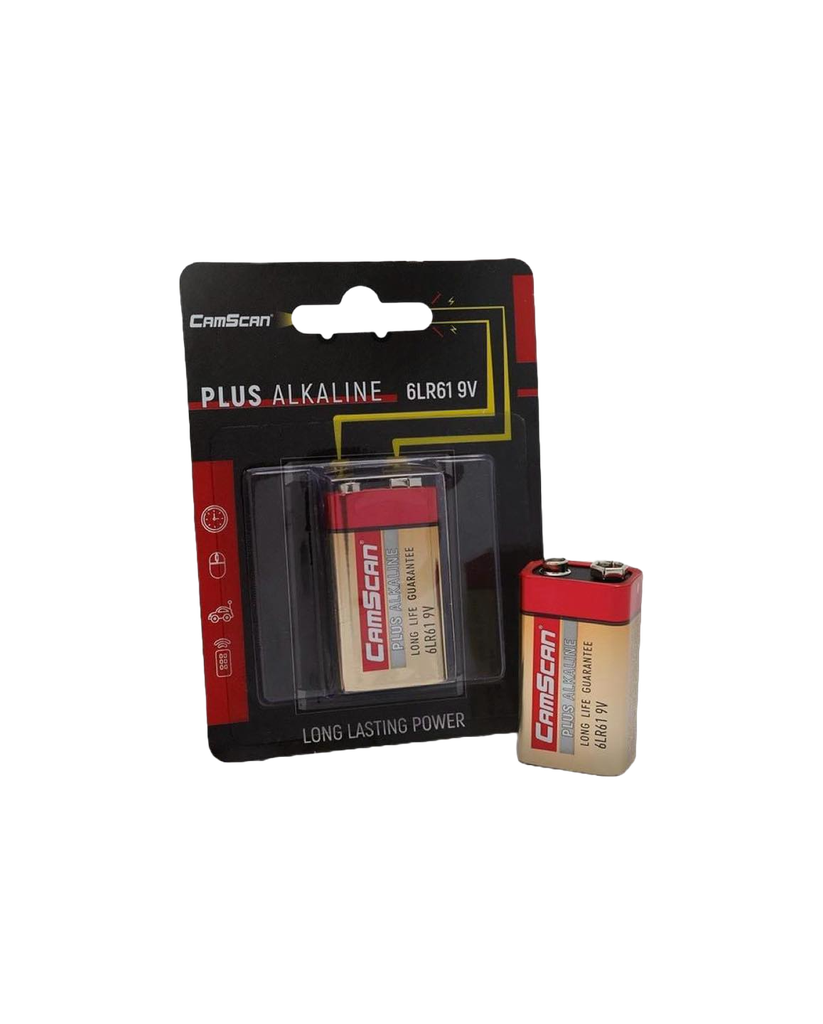 بطارية 9V PLUS ALKALINE شركة CAMSCAN
