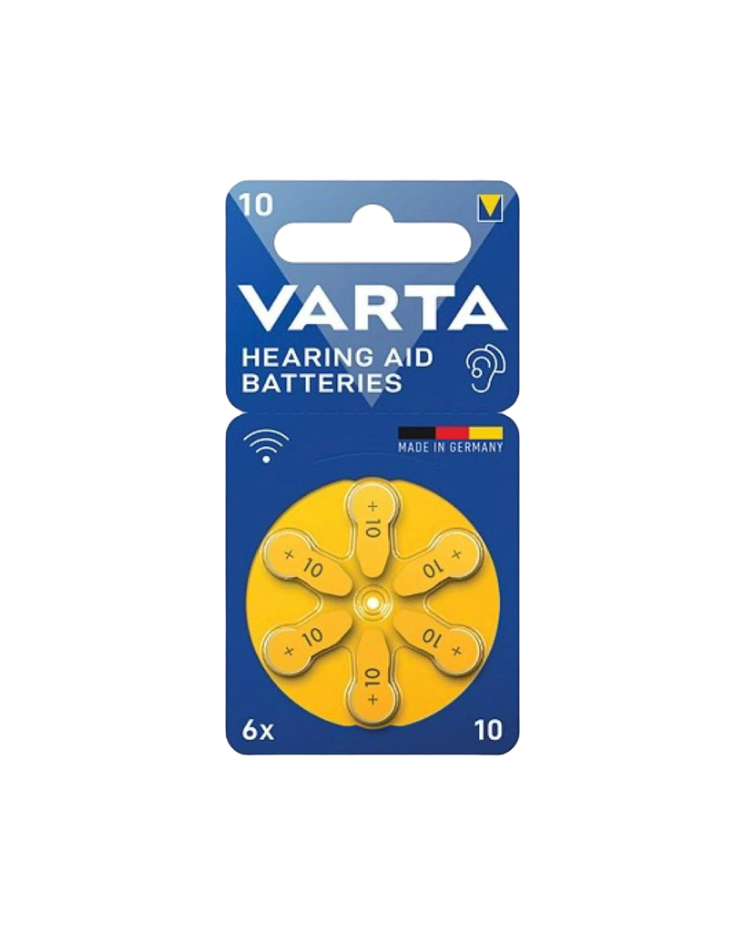 بطارية 10 HEARING AID لسماعات الاذن (6 قطع) شركة VARTA