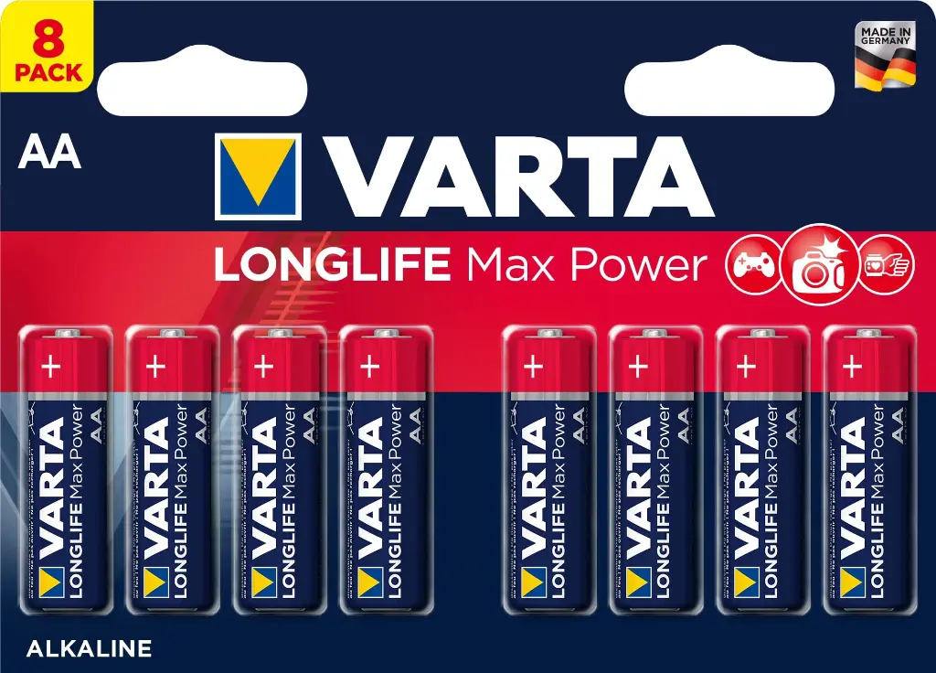 بطارية AA LongLife Max Power قلم ثماني شركة VARTA