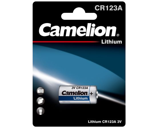 بطارية CR123A Lithium غير قابلة للشحن شركة Camelion